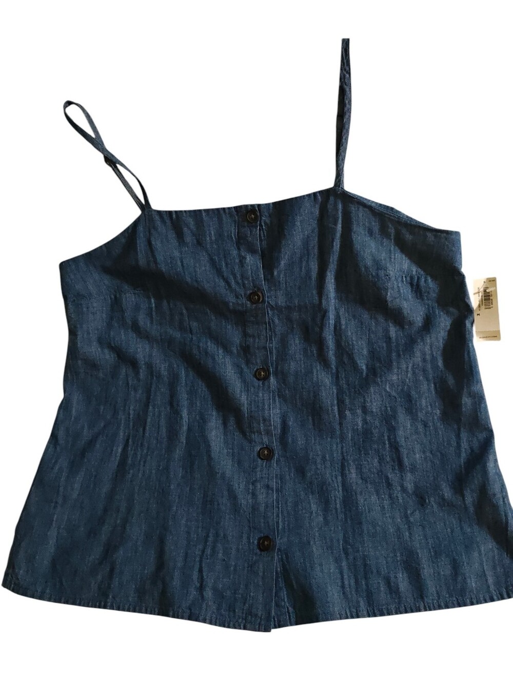 NWT Old Navy Blue Chambray Button-Front Cami size M